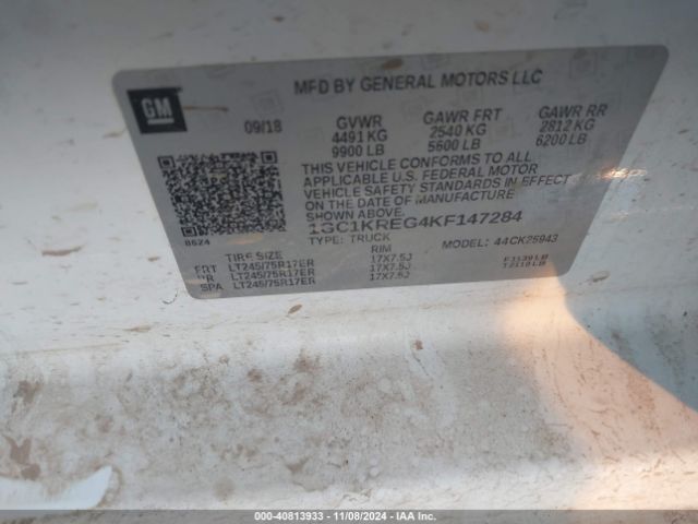1GC1KREG4KF147284 Chevrolet Silverado 2500hd Wt