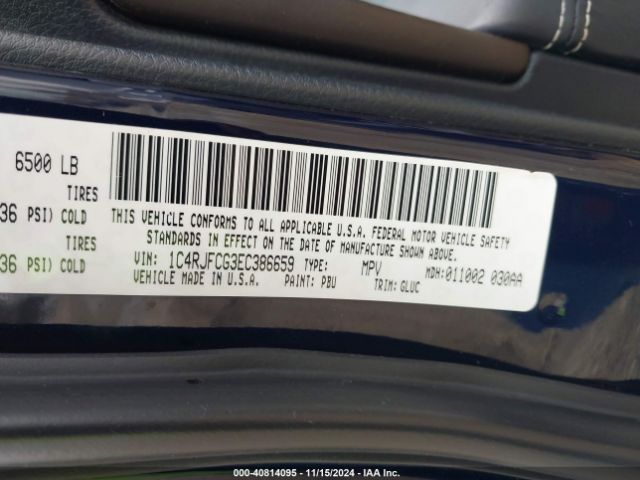 1C4RJFCG3EC386659 Jeep Grand Cherokee Overland