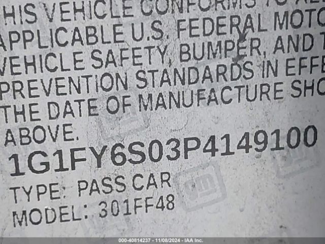 1G1FY6S03P4149100 Chevrolet Bolt Euv Fwd Lt