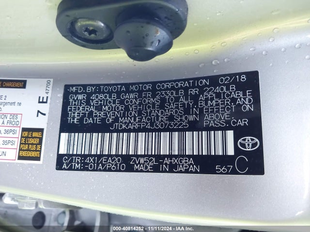 JTDKARFP4J3073225 Toyota Prius Prime Advanced