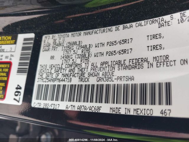 3TMCZ5AN8PM644718 Toyota Tacoma Trd Sport