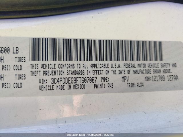 3C4PDDEG9FT607087 Dodge Journey R/t