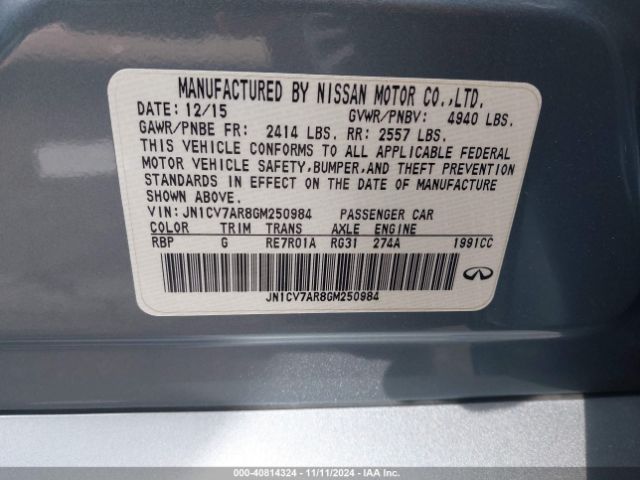 JN1CV7AR8GM250984 Infiniti Q50 2.0t Base