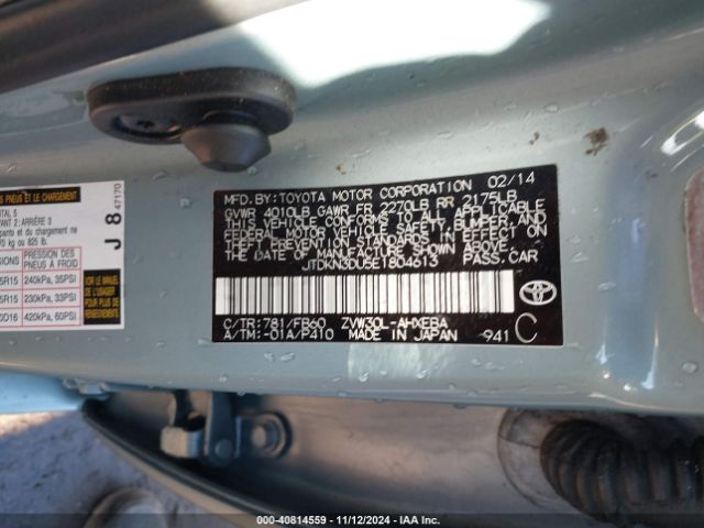 JTDKN3DU5E1804613 Toyota Prius