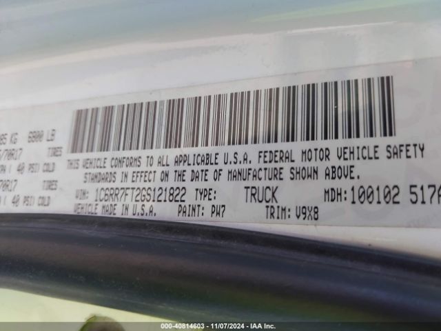 1C6RR7FT2GS121822 RAM 1500 Tradesman