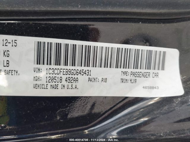 1C3CDFEB9GD645431 Dodge DART GT