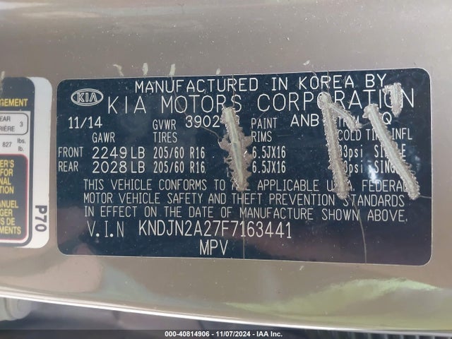 KIA Soul 2015 KNDJN2A27F7163441 Image 9