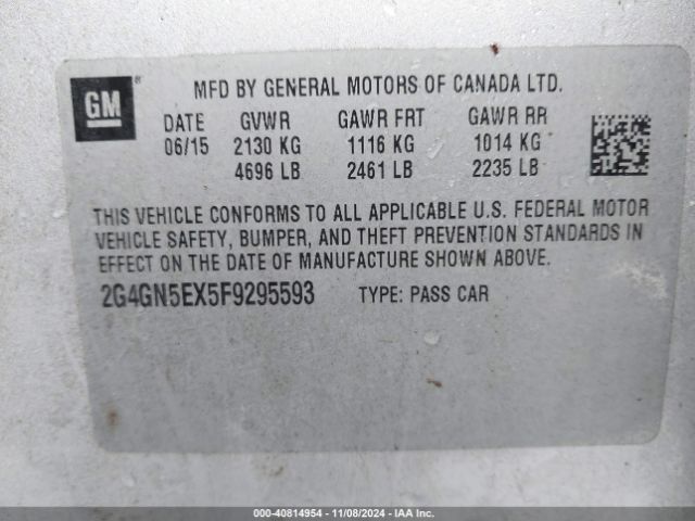2G4GN5EX5F9295593 Buick Regal Turbo/e-assist Premium I