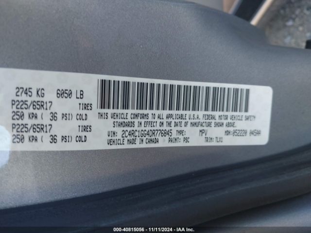 2013 CHRYSLER TOWN & COUNTRY 2C4RC1GG4DR776845 Photo 8