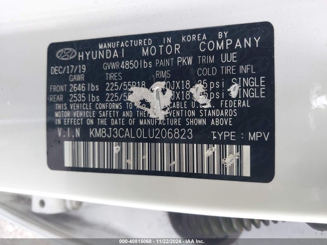 Hyundai Tucson Ultimate 2020 KM8J3CAL0LU206823 Image 9