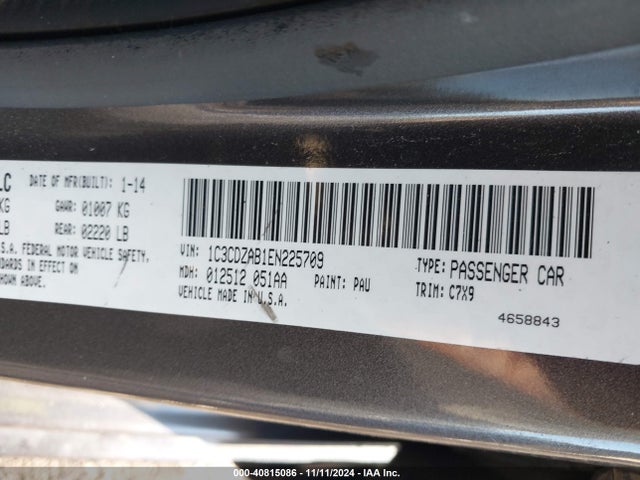 Dodge AVENGER SE 2014 1C3CDZAB1EN225709 Image 9