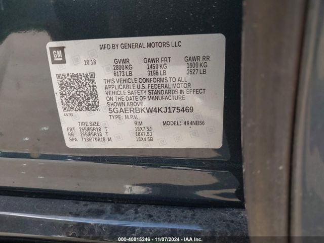 5GAERBKW4KJ175469 Buick Enclave Fwd Essence