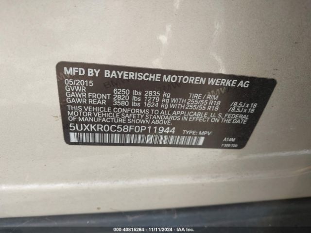 5UXKR0C58F0P11944 BMW X5 Xdrive35i