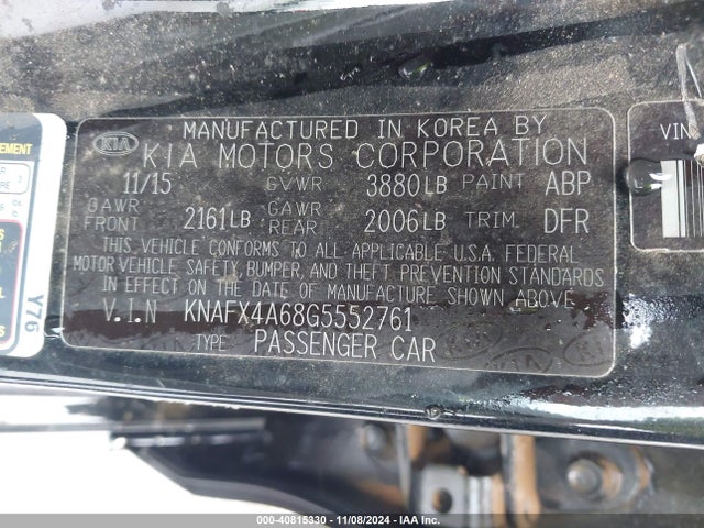KIA FORTE LX 2016 KNAFX4A68G5552761 Image 9