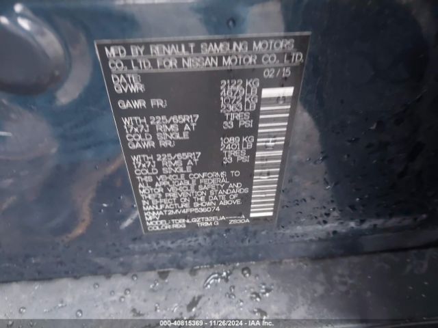 KNMAT2MV4FP536074 Nissan ROGUE SV