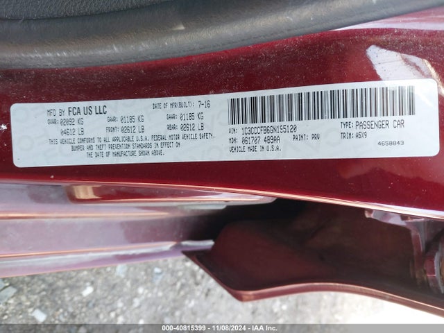 Chrysler 200 Touring 2016 1C3CCCFB6GN195120 Image 9