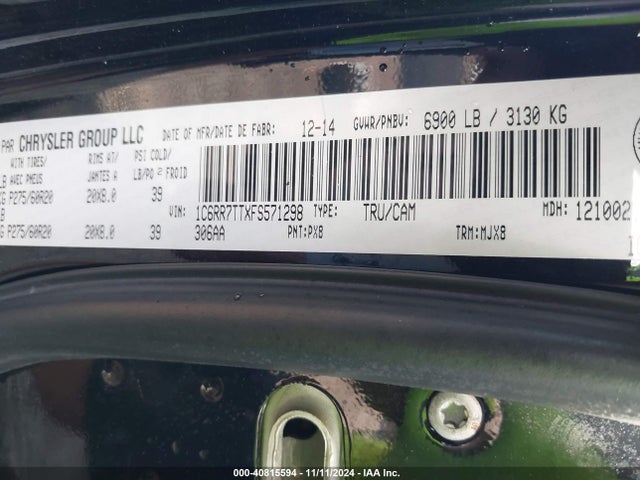 RAM 1500 Slt 2015 1C6RR7TTXFS571298 Image 9
