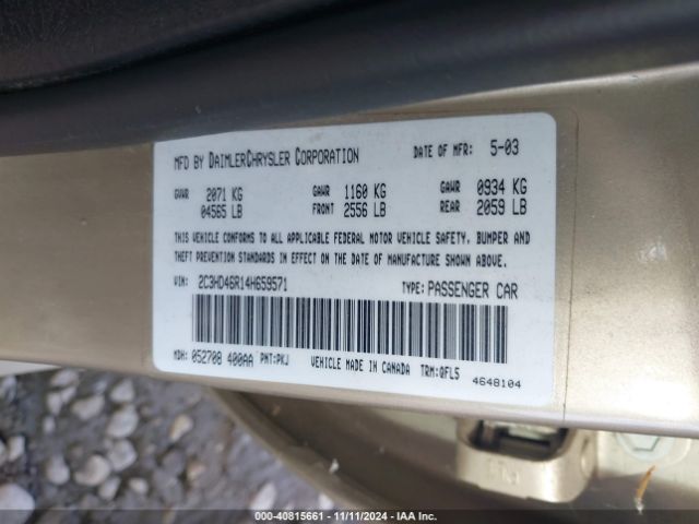 2004 CHRYSLER CONCORDE 2C3HD46R14H659571 Photo 8