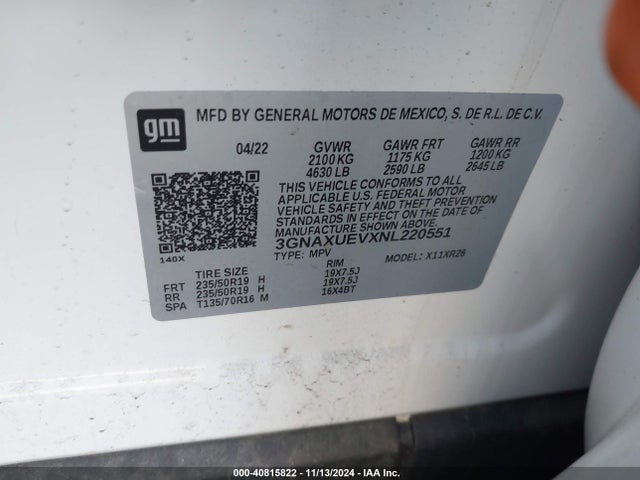 Chevrolet Equinox Awd Lt 2022 3GNAXUEVXNL220551 Image 9