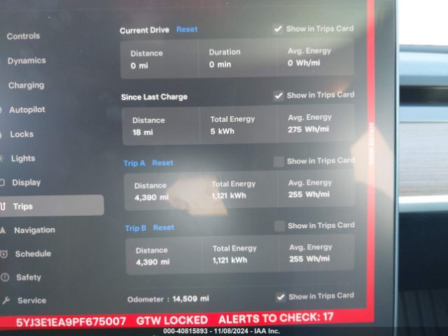 5YJ3E1EA9PF675007 Tesla Model 3 Rear-wheel Drive