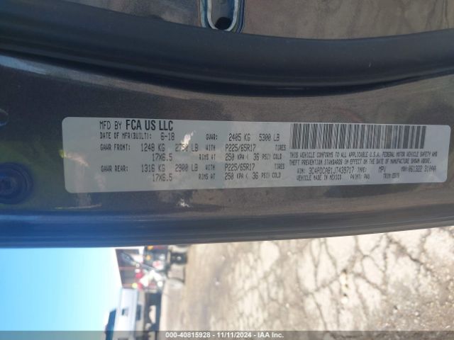3C4PDCAB1JT439717 Dodge JOURNEY SE