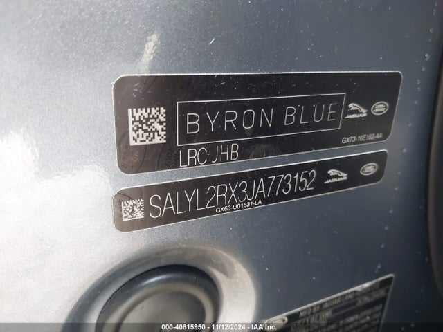 SALYL2RX3JA773152 Land Rover Range Rover Velar P250 Se R-dynamic