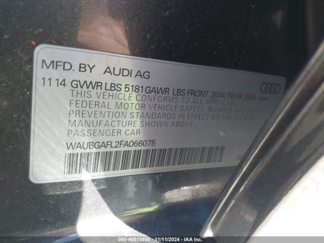 WAUBGAFL2FA066075 Audi S4 3.0t Premium Plus