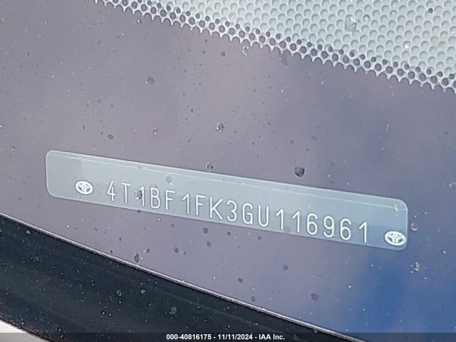 4T1BF1FK3GU116961 Toyota CAMRY SE