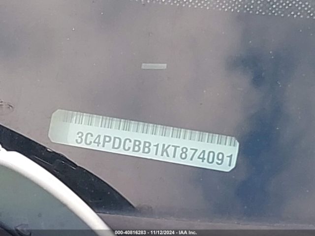 3C4PDCBB1KT874091 Dodge JOURNEY SE