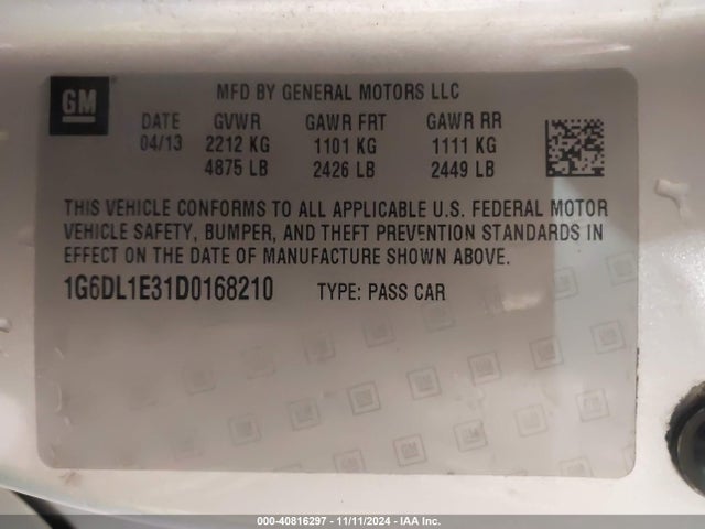 2013 CADILLAC CTS 1G6DL1E31D0168210 Photo 8