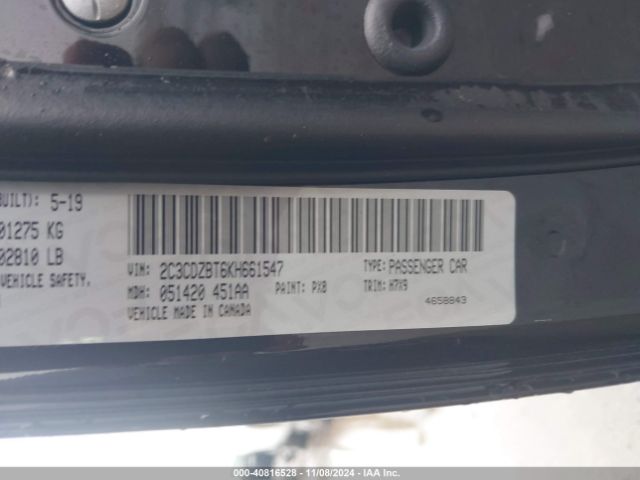 2C3CDZBT6KH661547 Dodge Challenger R/t