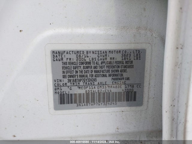 Nissan SENTRA S 2016 3N1AB7AP7GY324245 Image 9