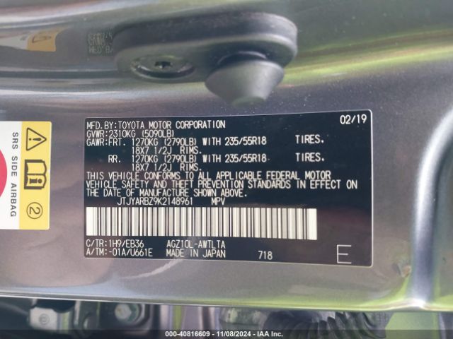 JTJYARBZ9K2148961 Lexus Nx 300 F Sport