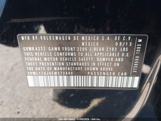 3VWL17AJ6EM372440 Volkswagen Jetta 1.8t Sel