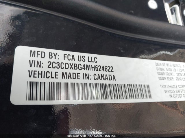 Dodge Charger Sxt Rwd 2021 2C3CDXBG4MH624622 Image 9