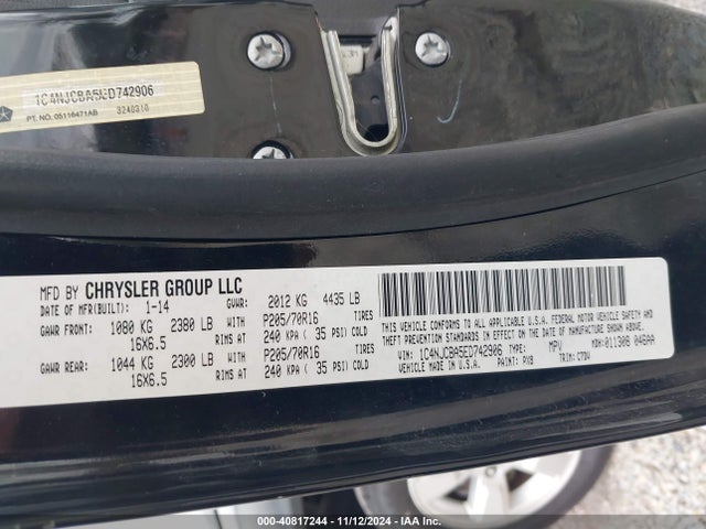 Jeep Compass Sport 2014 1C4NJCBA5ED742906 Image 9