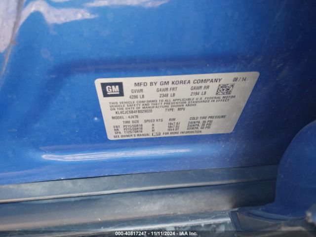 KL4CJCSB4FB029020 Buick Encore Leather