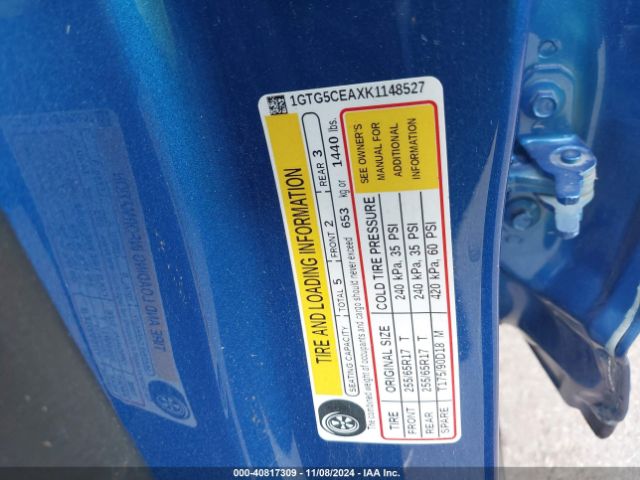1GTG5CEAXK1148527 GMC CANYON SLE