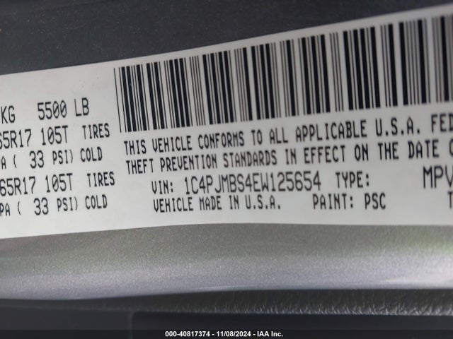 Jeep Cherokee 2014 1C4PJMBS4EW125654 Image 9