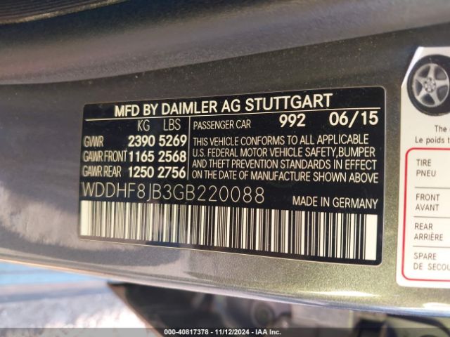WDDHF8JB3GB220088 Mercedes-Benz E 350 4matic