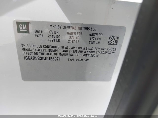 Cadillac CTS LUXURY 2018 1G6AR5SS0J0156971 Image 9