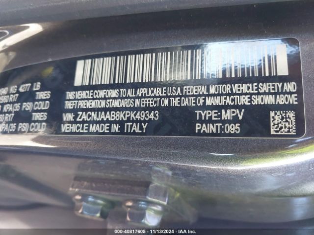 ZACNJAAB8KPK49343 Jeep Renegade Sport Fwd