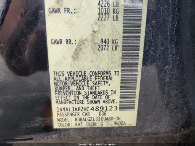 1N4AL3AP2HC489123 Nissan Altima