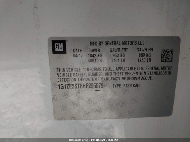 1G1ZE5ST8HF255879 Chevrolet MALIBU 1LT