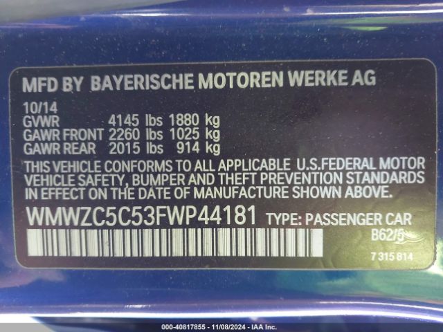 WMWZC5C53FWP44181 Mini Countryman Cooper S