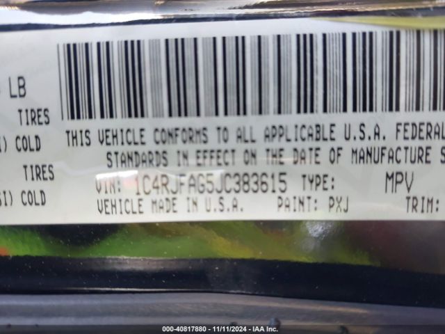 1C4RJFAG5JC383615 Jeep Grand Cherokee Upland 4x4