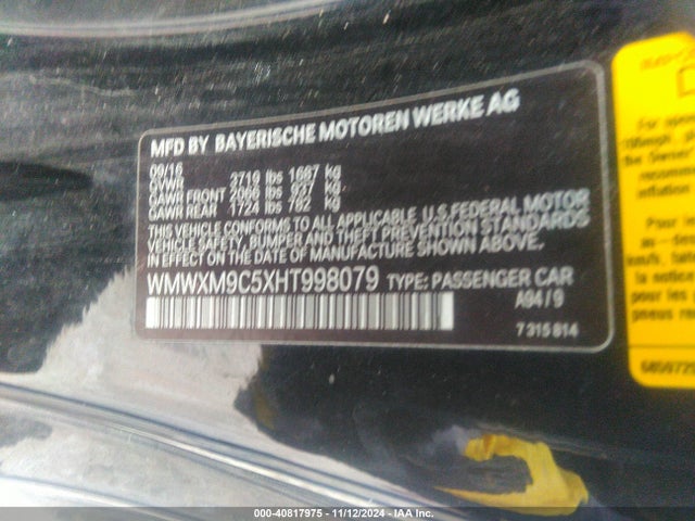 2017 MINI HARDTOP WMWXM9C5XHT998079 Photo 8