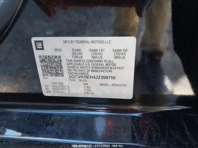 2018 CHEVROLET SILVERADO 1500 1GCVKREH4JZ359755 Photo 8