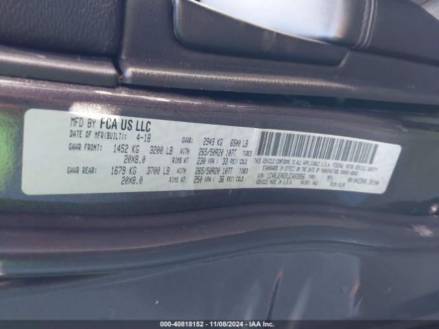 1C4RJEAG9JC403956 Jeep Grand Cherokee Altitude 4x2