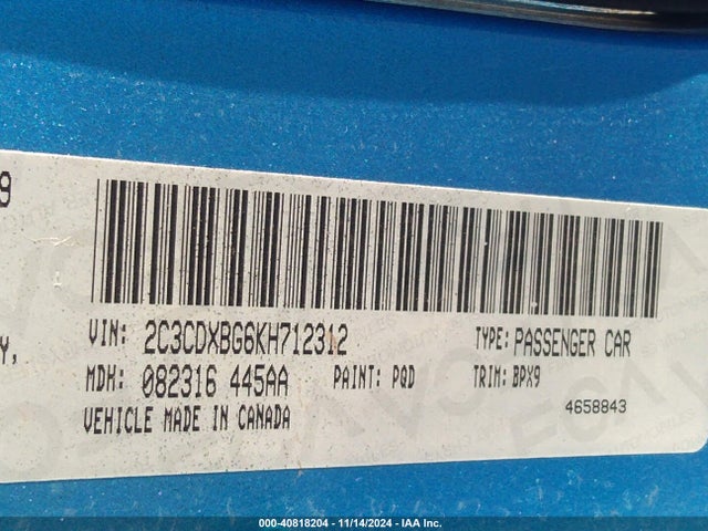 Dodge Charger Sxt Rwd 2019 2C3CDXBG6KH712312 Image 9